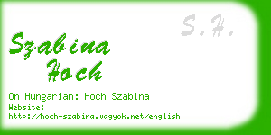 szabina hoch business card